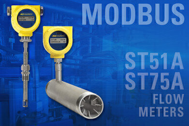 Modbus now available on range of compact thermal mass air/gas flow meters